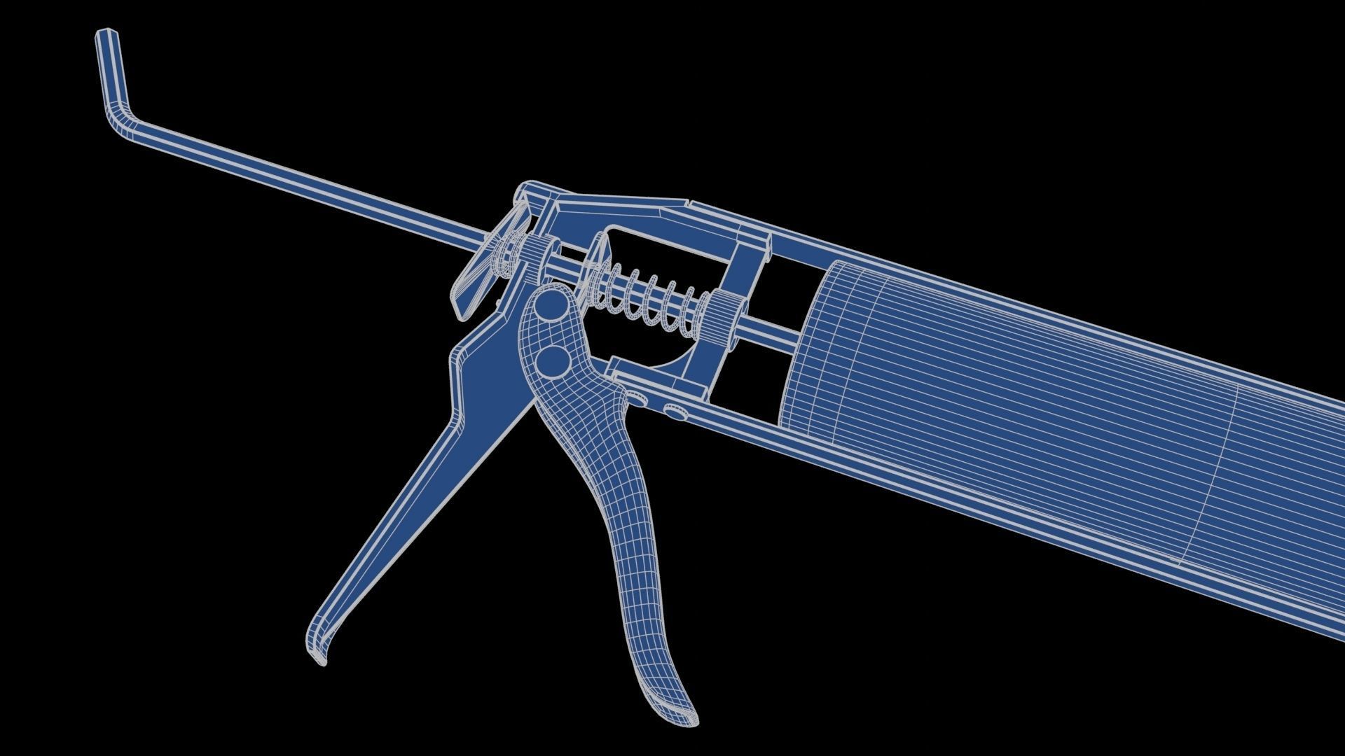 Pistol with Silicone Low-poly 3D model_27