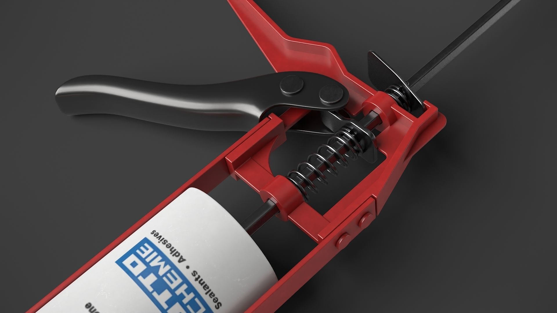 Pistol with Silicone Low-poly 3D model_8
