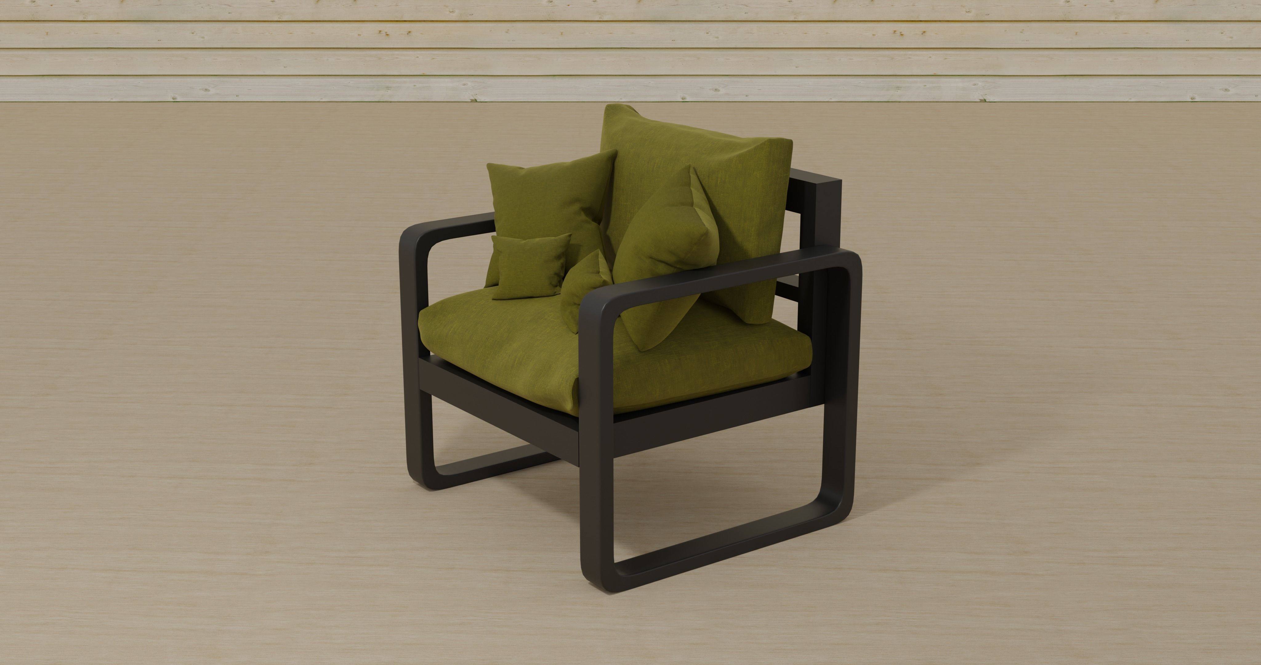 Collection of soft and comfortable armchairs 3D model_7