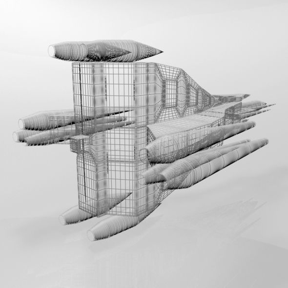 Space Fighter 03 3D model_5
