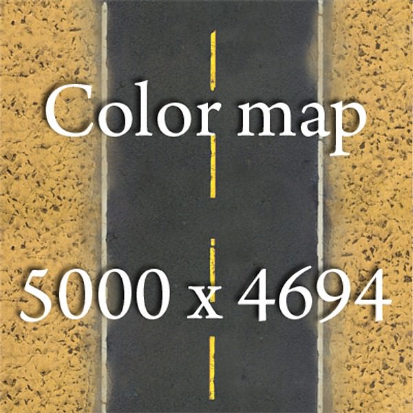 Realistic Desert Road High Resolution 3D model_8