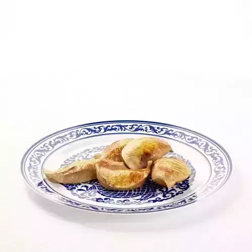 Porcelain Plate With Chinese Dumplings