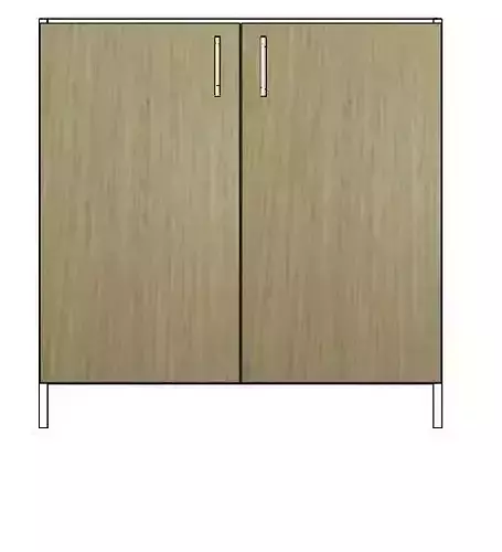 2 Door Base Cabinet 3D model
