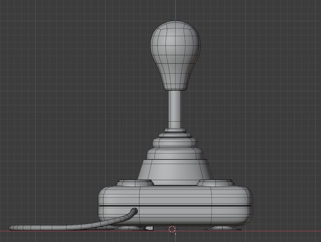 Arcade Joystick classic 3D model_7