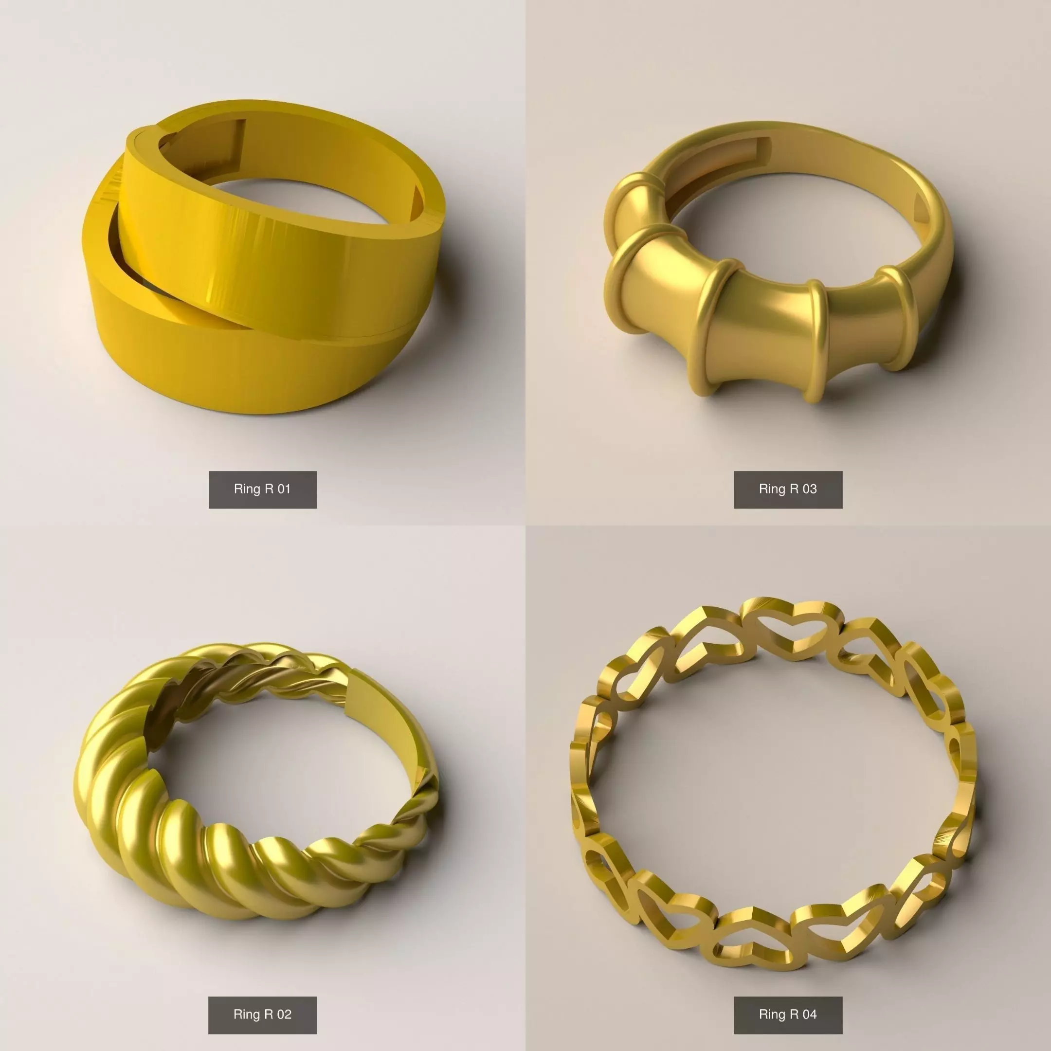 Gold ring collection 2 _0