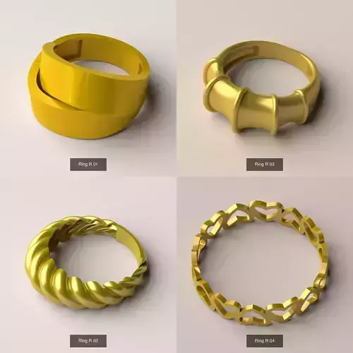 Gold ring collection 2 