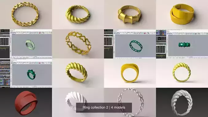 Gold ring collection 2