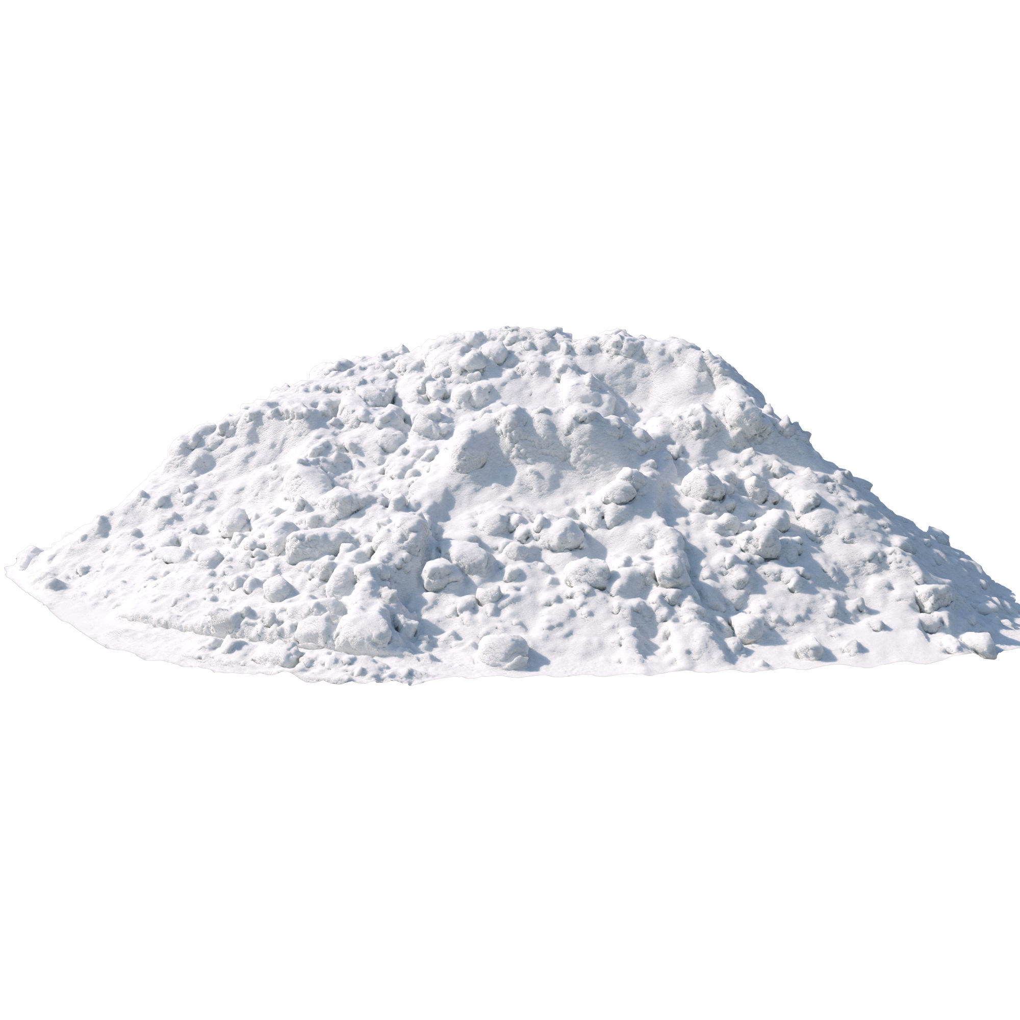 Big Pile of snow 3 2021 Low-poly 3D model_3