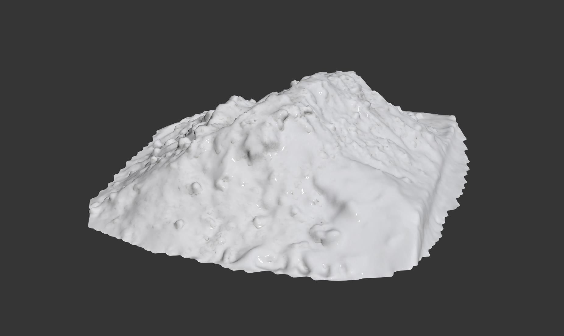 Big Pile of snow 3 2021 Low-poly 3D model_8