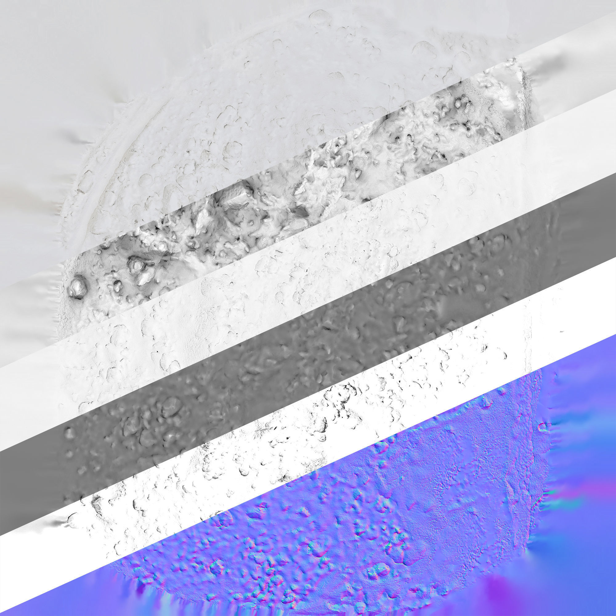 Big Pile of snow 3 2021 Low-poly 3D model_7