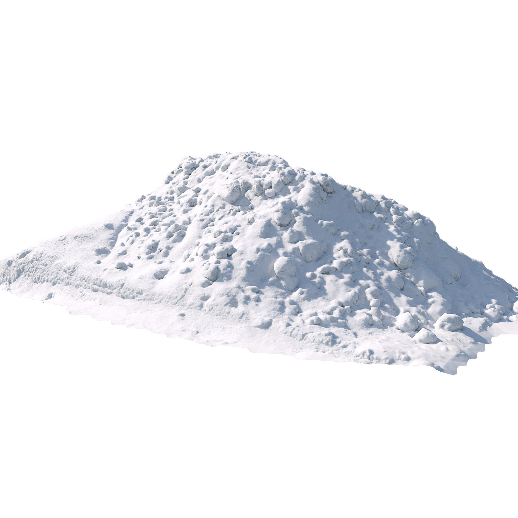 Big Pile of snow 3 2021 Low-poly 3D model_2