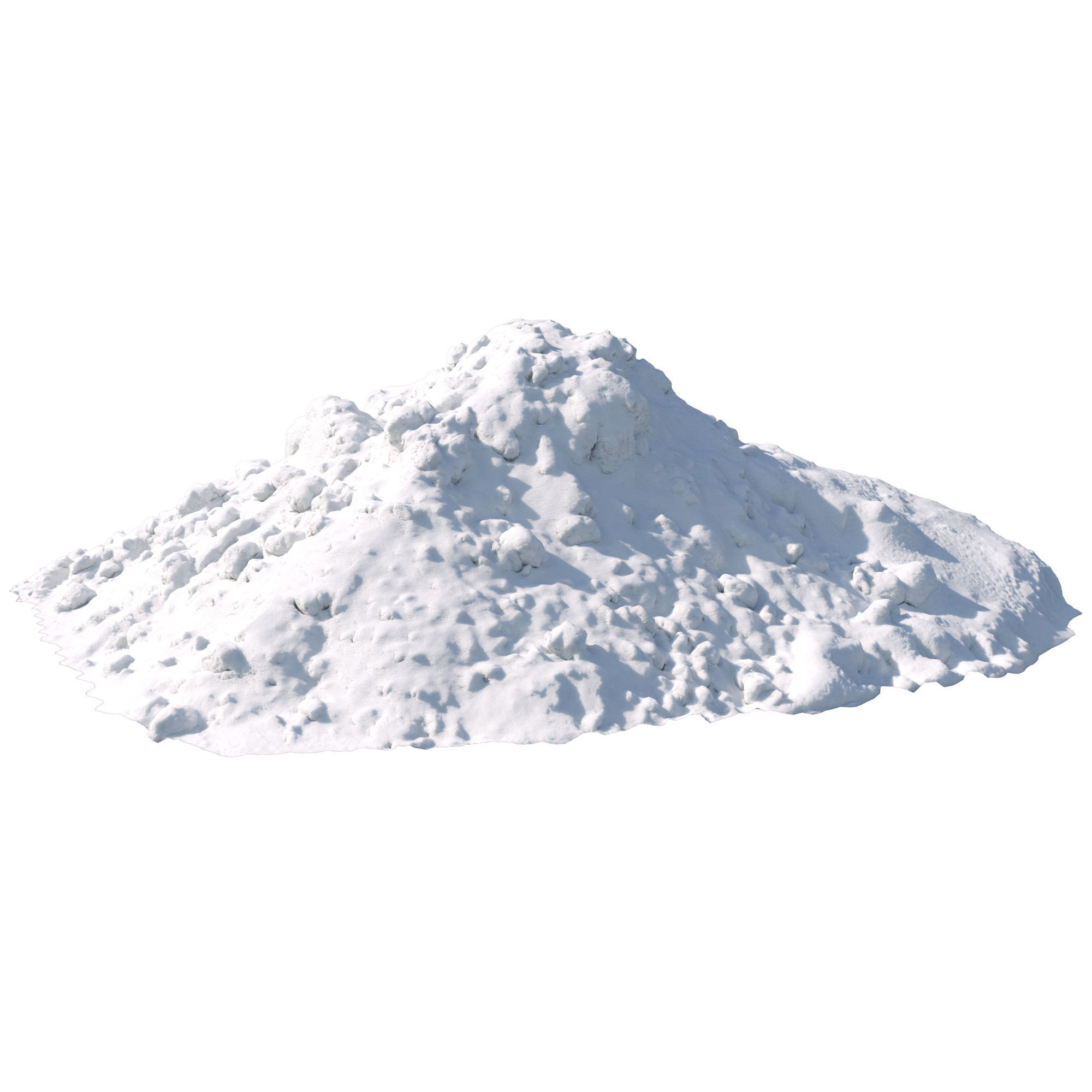 Big Pile of snow 3 2021 Low-poly 3D model_4