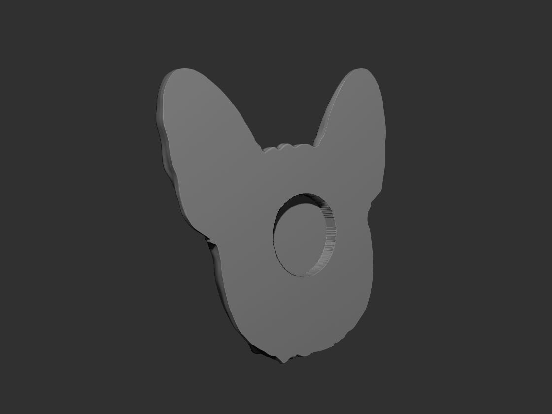 fridge magnet dog 3D print model_3