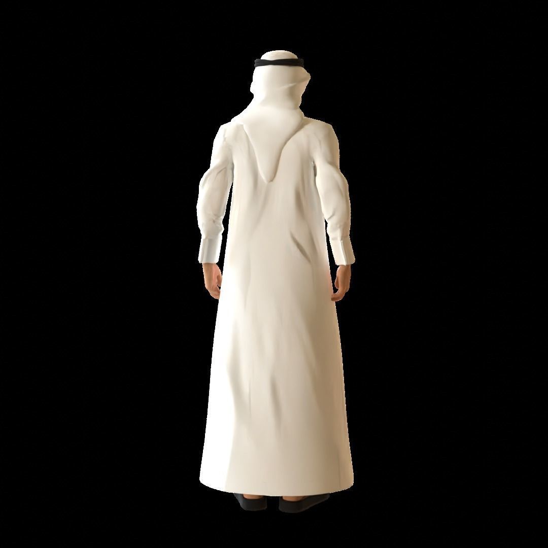 Arabic Male Character Low-poly 3D model_3