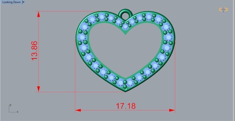 heart pendant 3D print model_5