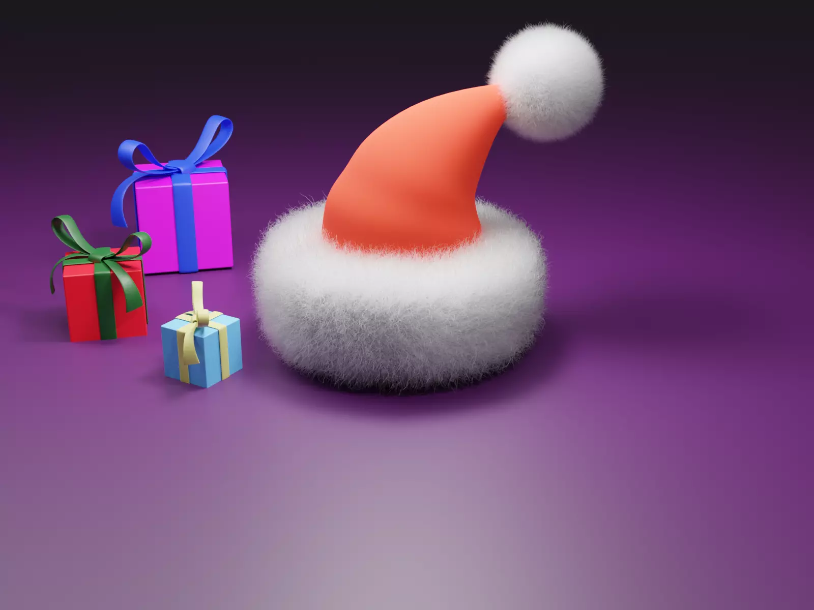  Santaclaus christmas hat and new Year gifts 3D print model_0