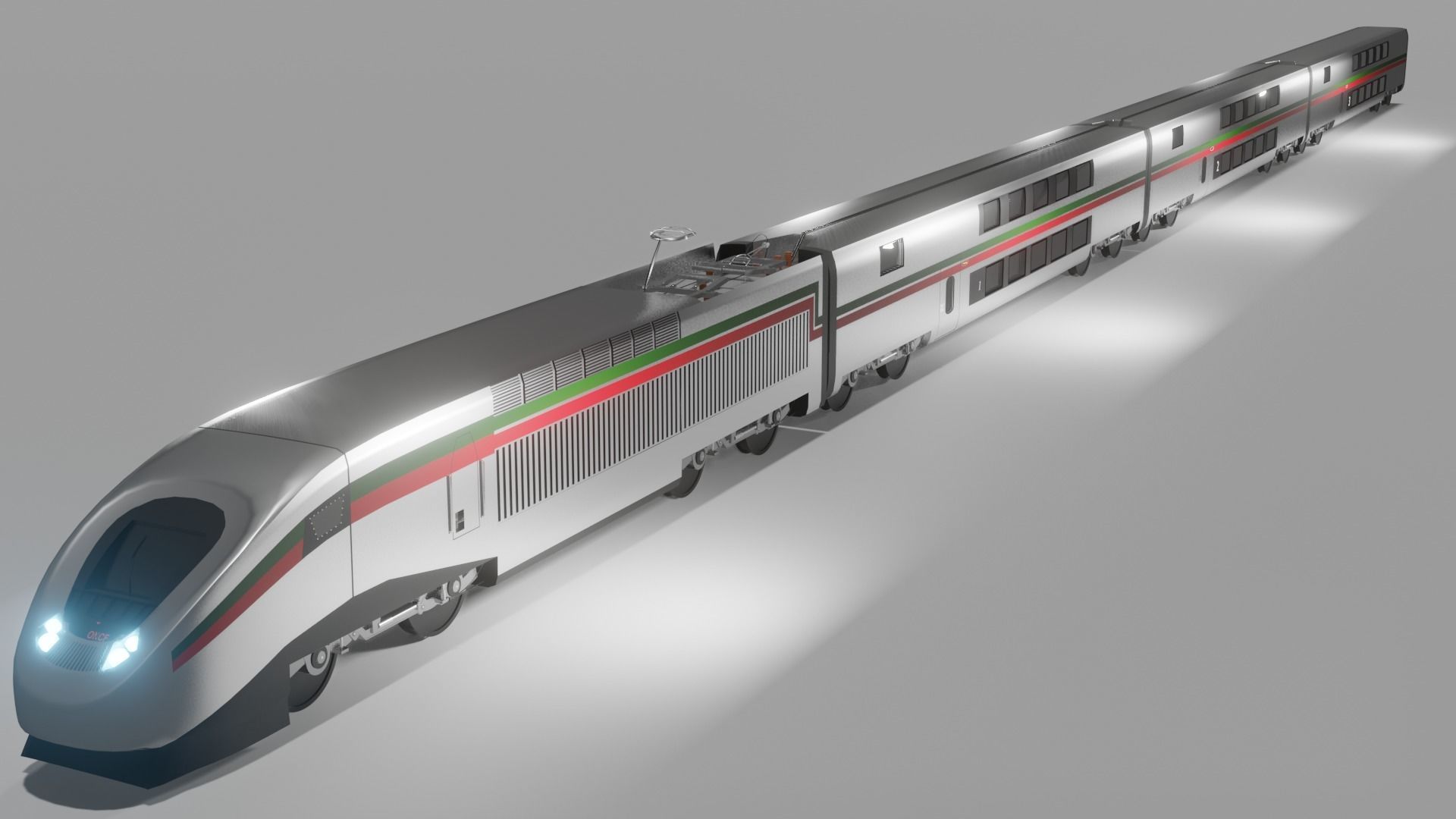 TGV TRAIN alboraq MAROC 3D model_1