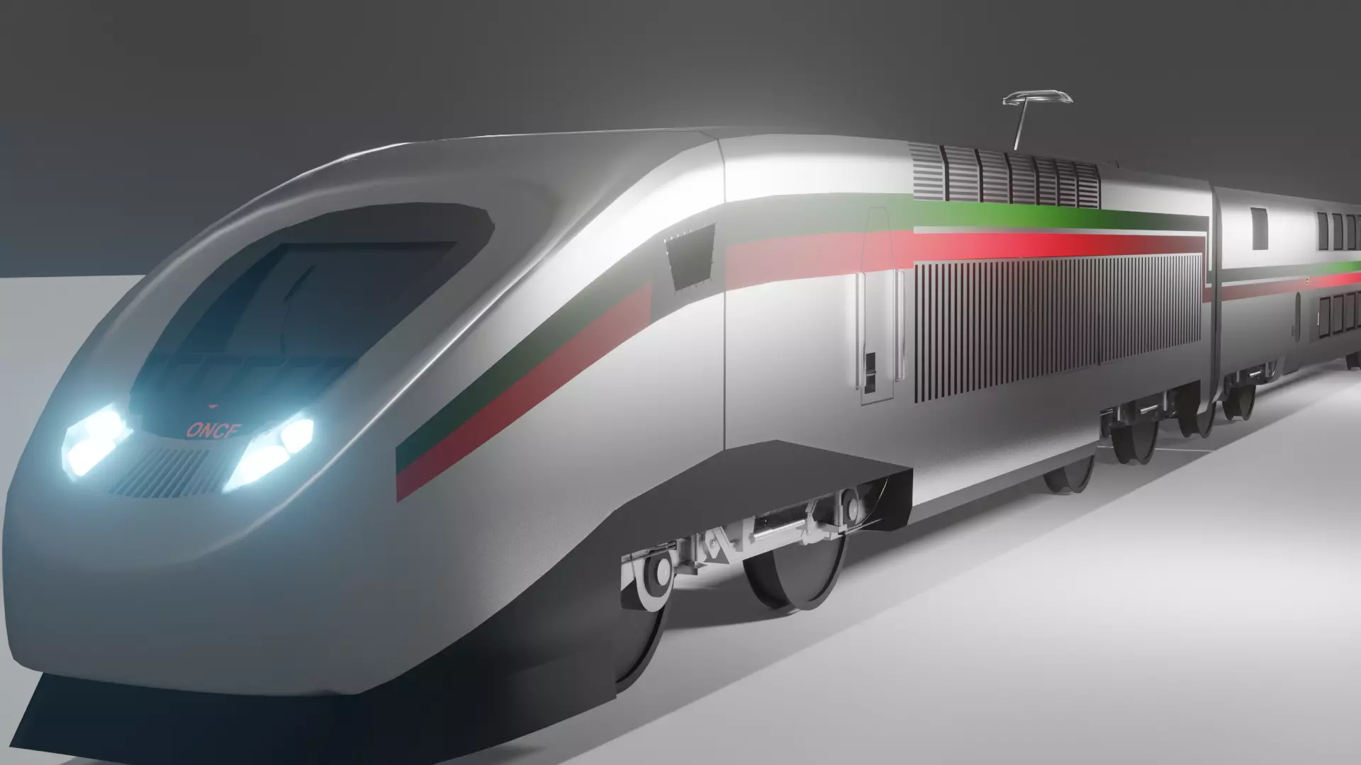 TGV TRAIN alboraq MAROC 3D model_0