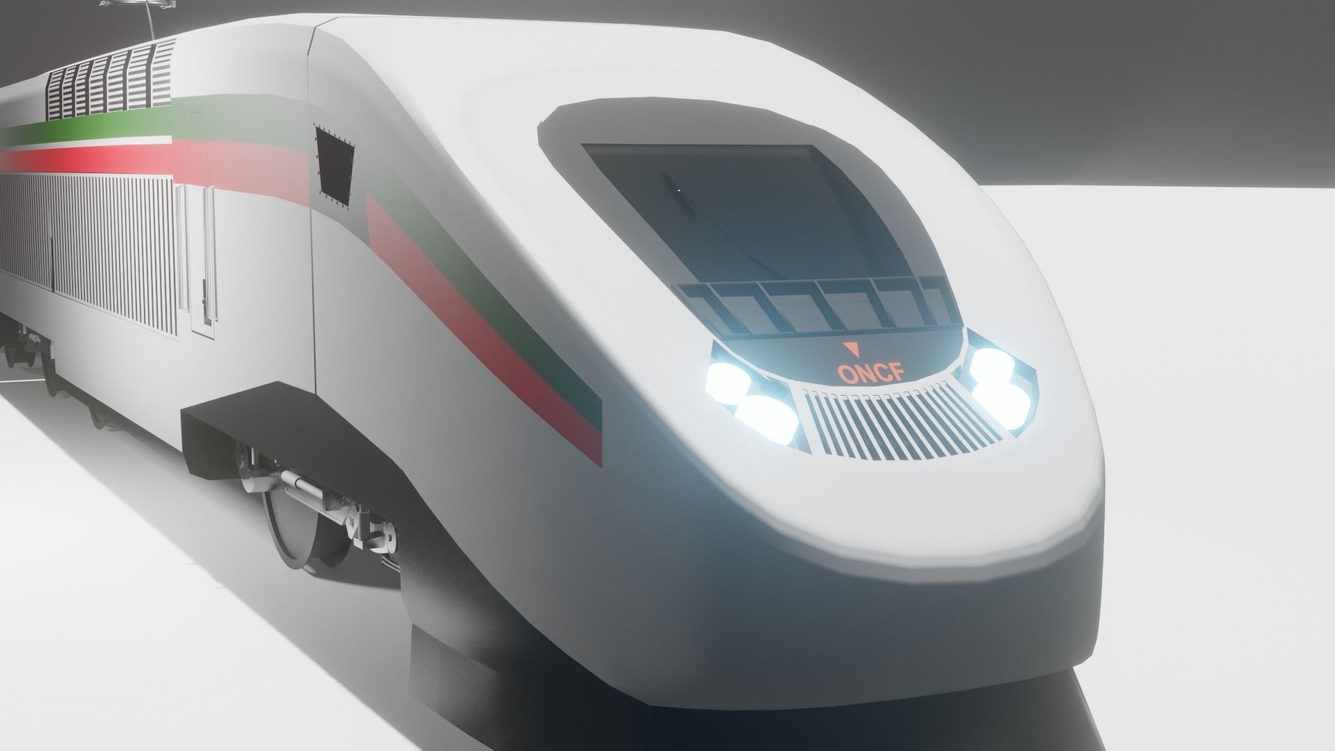 TGV TRAIN alboraq MAROC 3D model_2