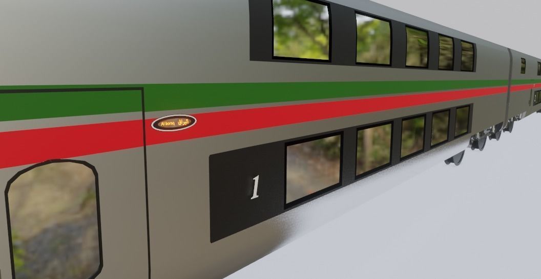 TGV TRAIN alboraq MAROC 3D model_7