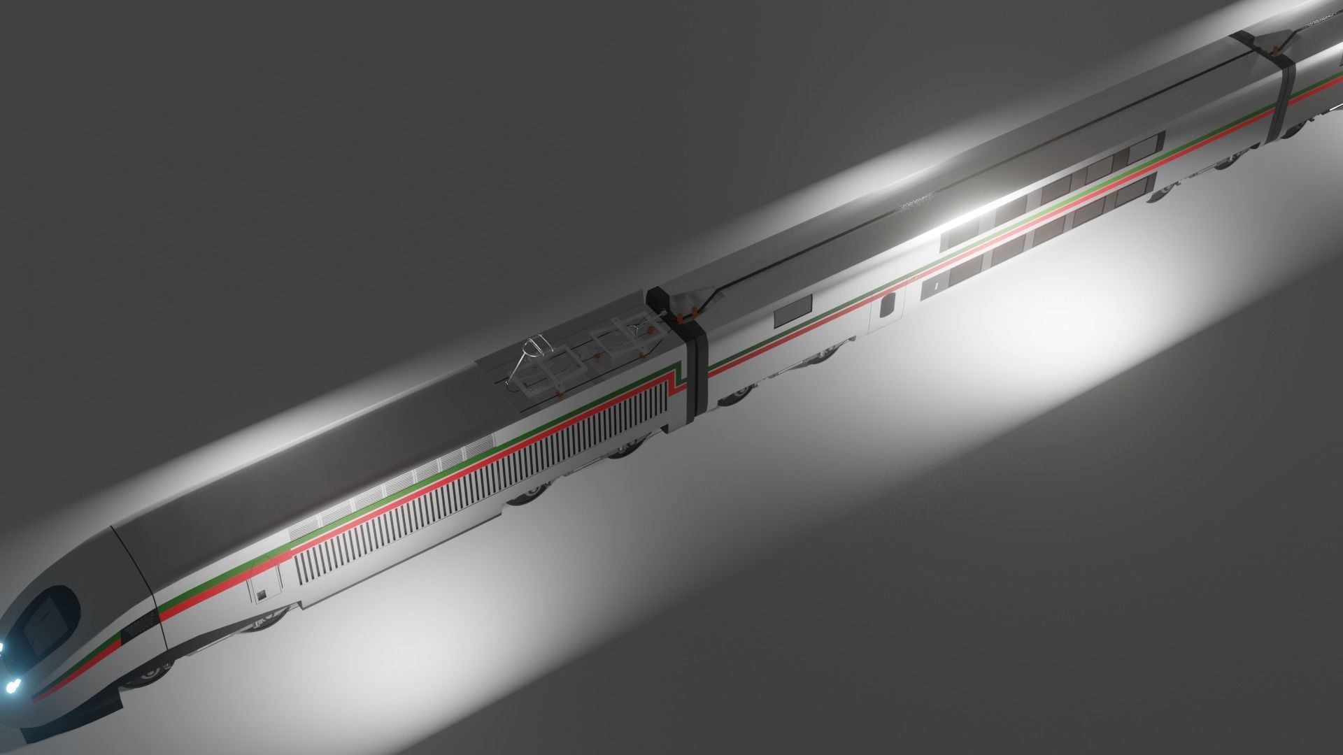 TGV TRAIN alboraq MAROC 3D model_9
