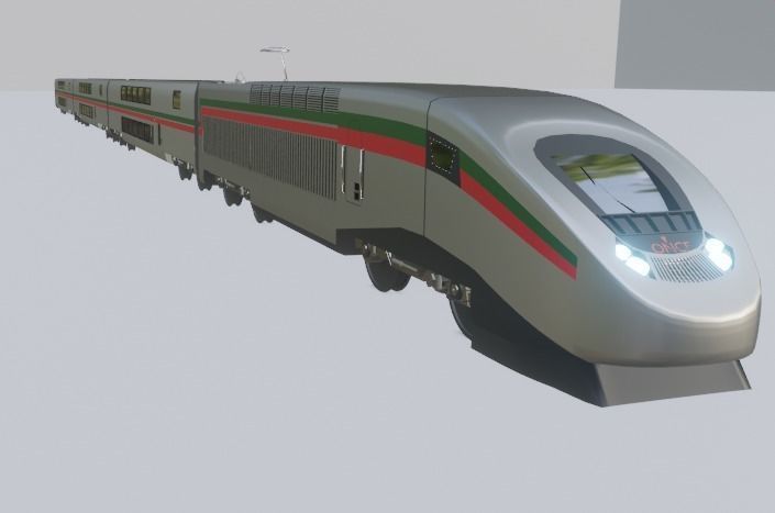 TGV TRAIN alboraq MAROC 3D model_12