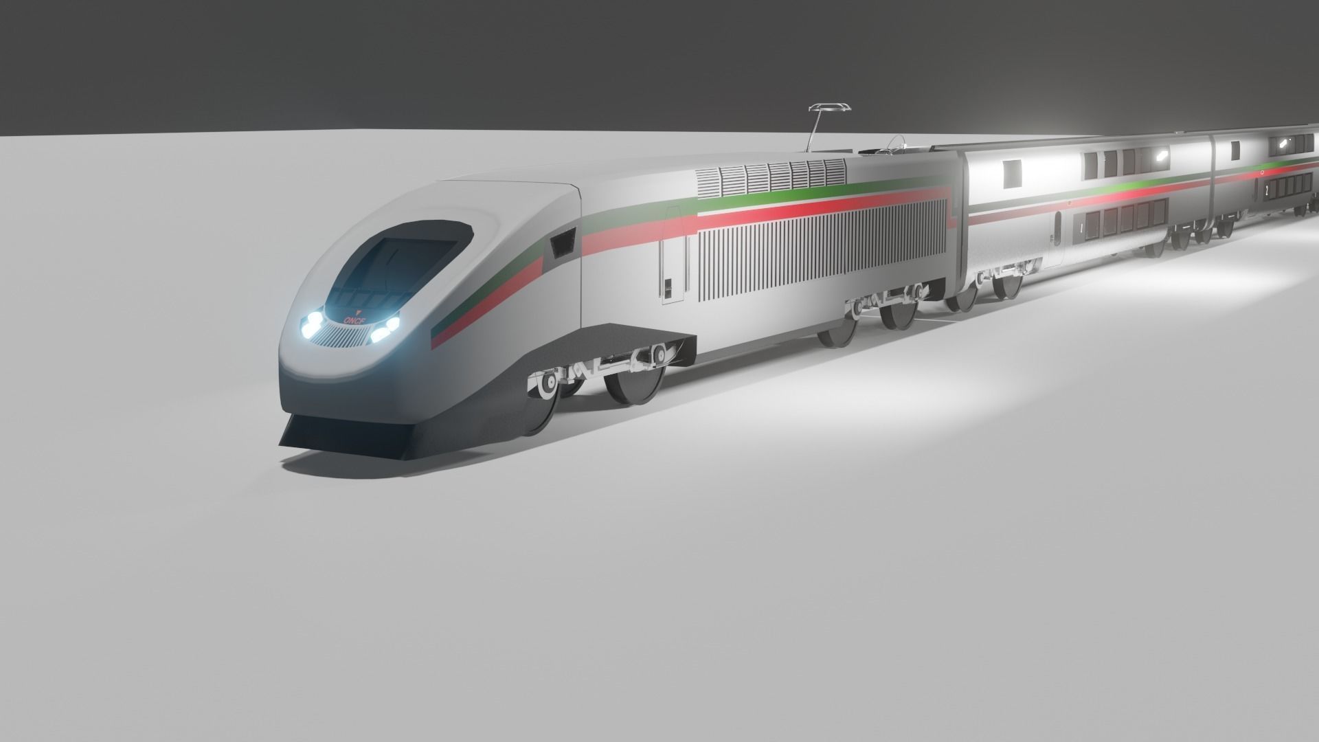 TGV TRAIN alboraq MAROC 3D model_8