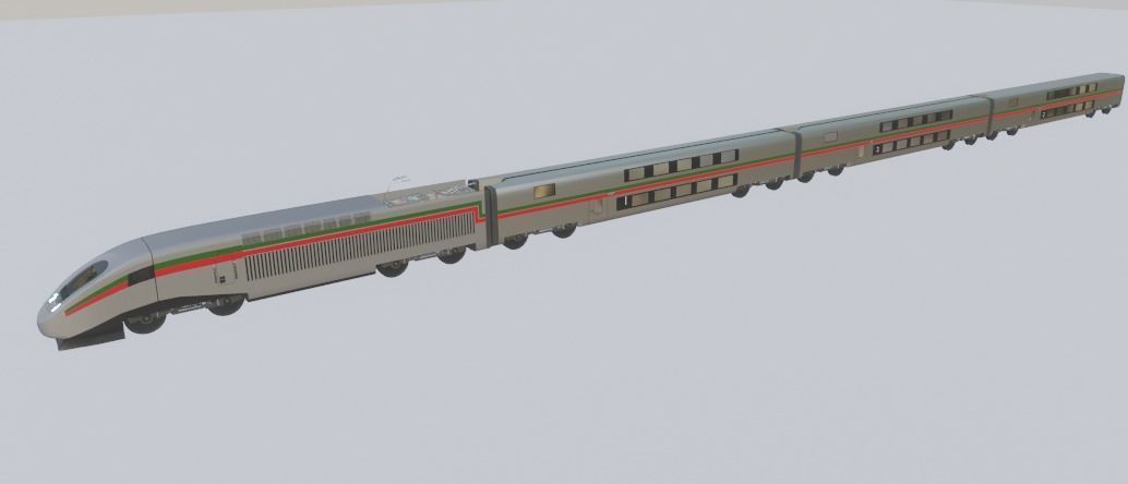 TGV TRAIN alboraq MAROC 3D model_10