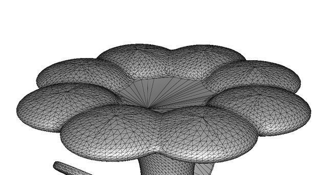 Cartoon Flower Pot Low-poly 3D model_5