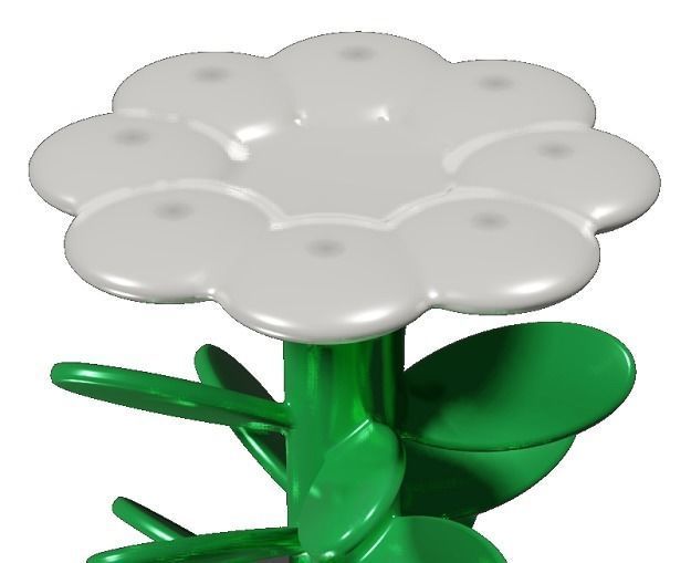 Cartoon Flower Pot Low-poly 3D model_3