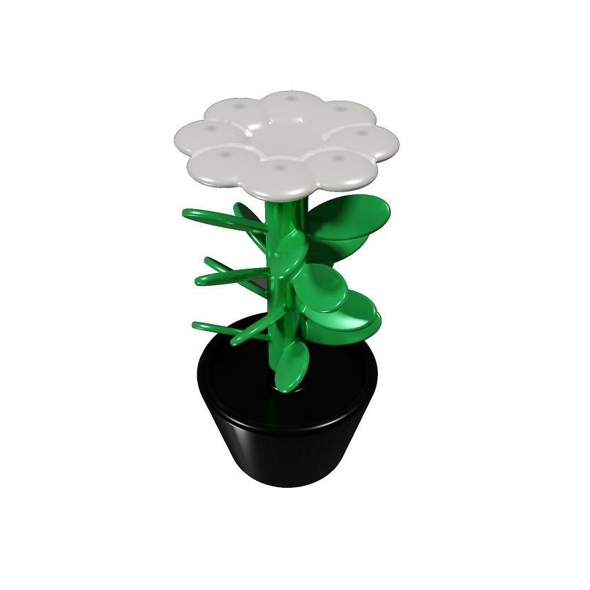 Cartoon Flower Pot Low-poly 3D model_1