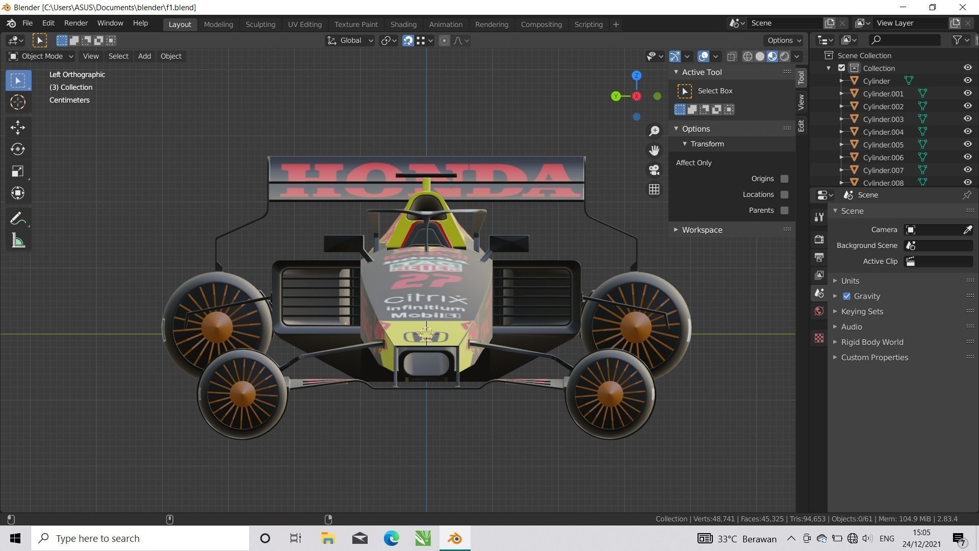 F1 scifi anti gravity Low-poly 3D model_17