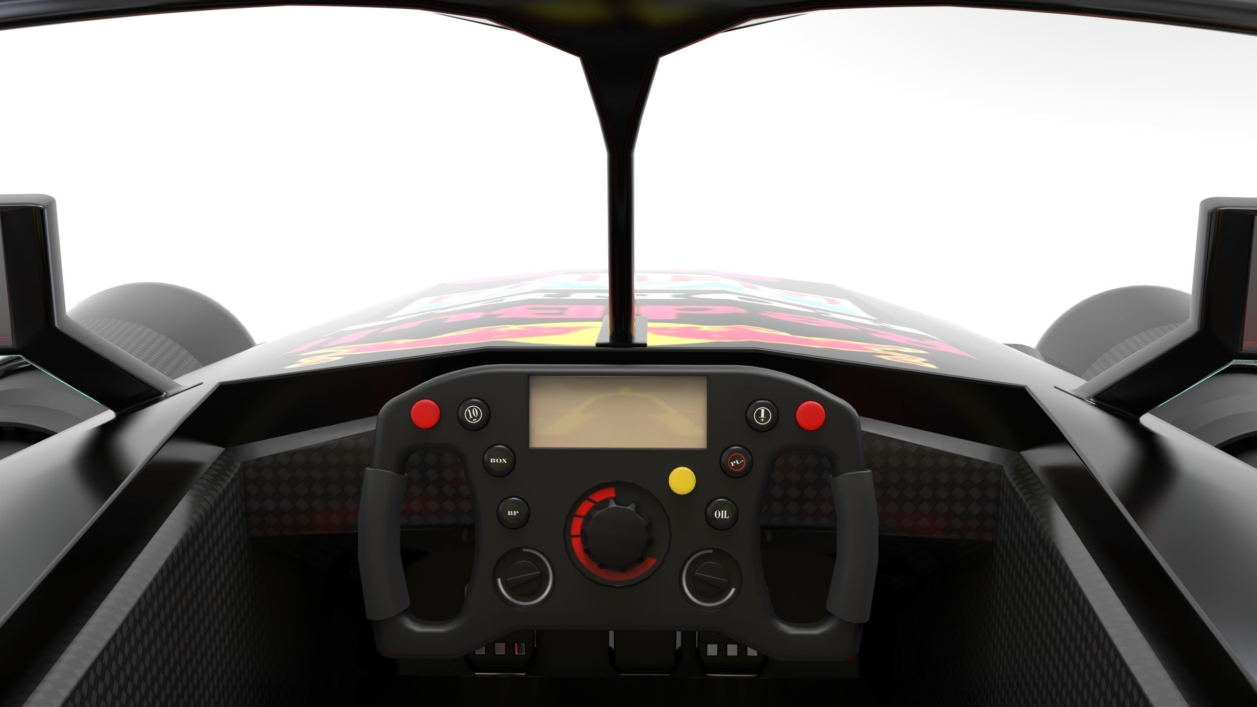 F1 scifi anti gravity Low-poly 3D model_5