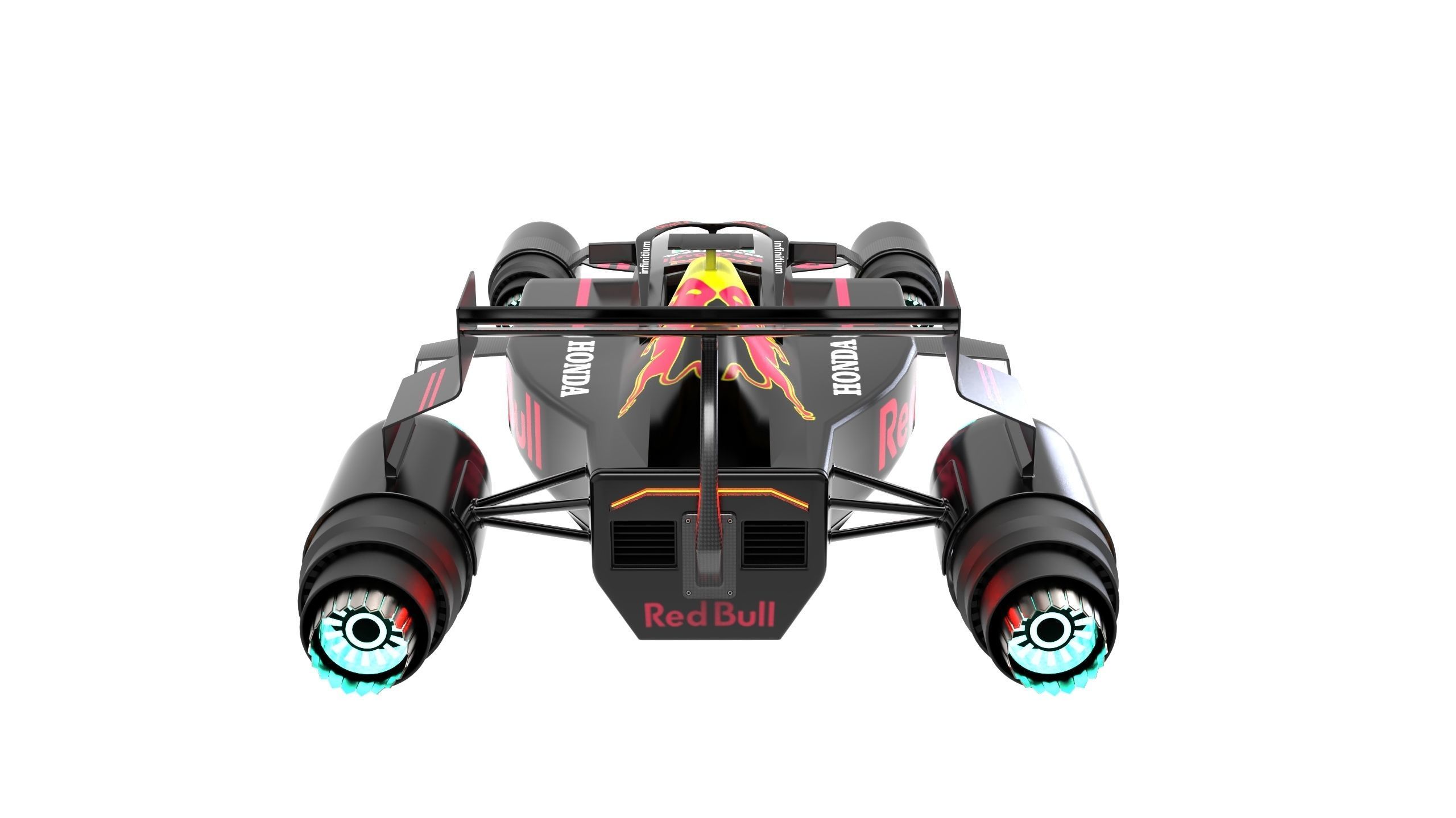 F1 scifi anti gravity Low-poly 3D model_8