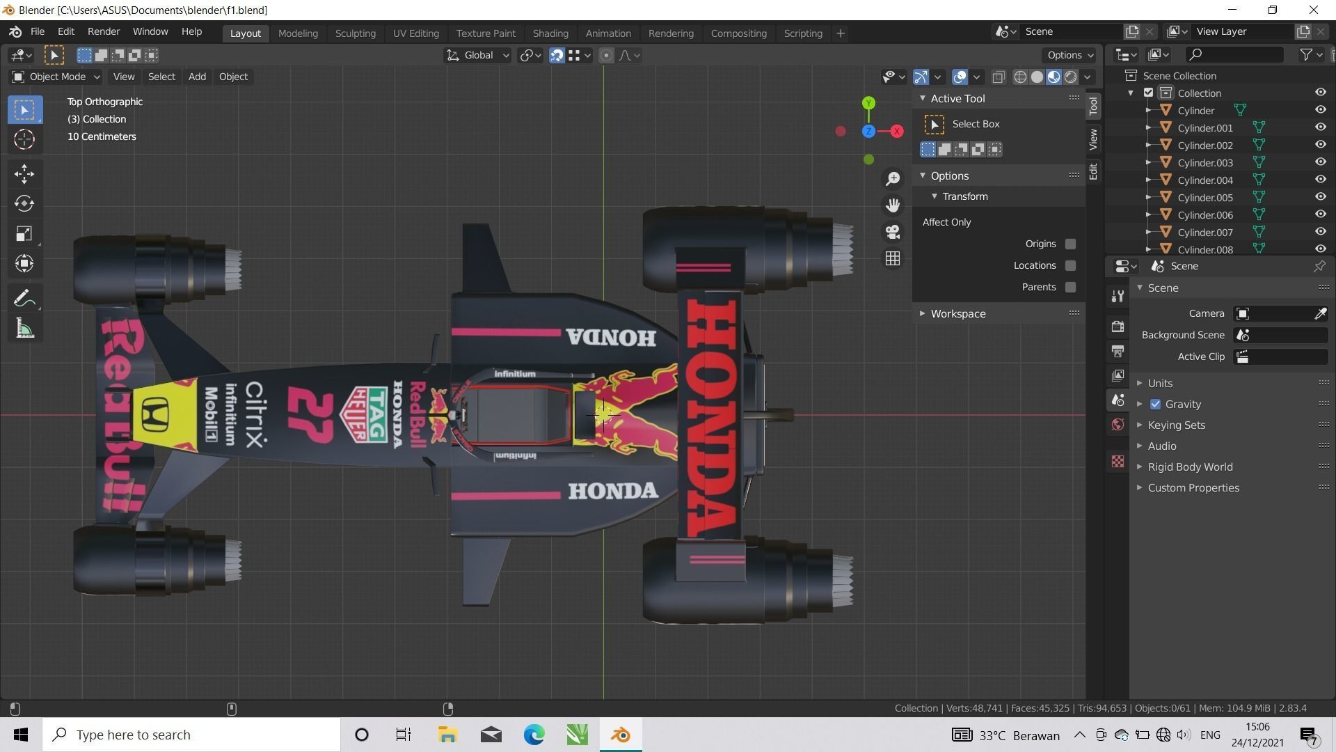 F1 scifi anti gravity Low-poly 3D model_15