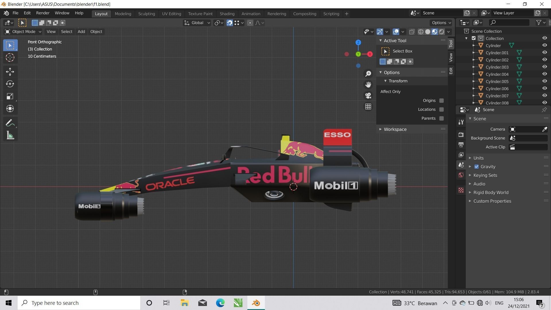 F1 scifi anti gravity Low-poly 3D model_12