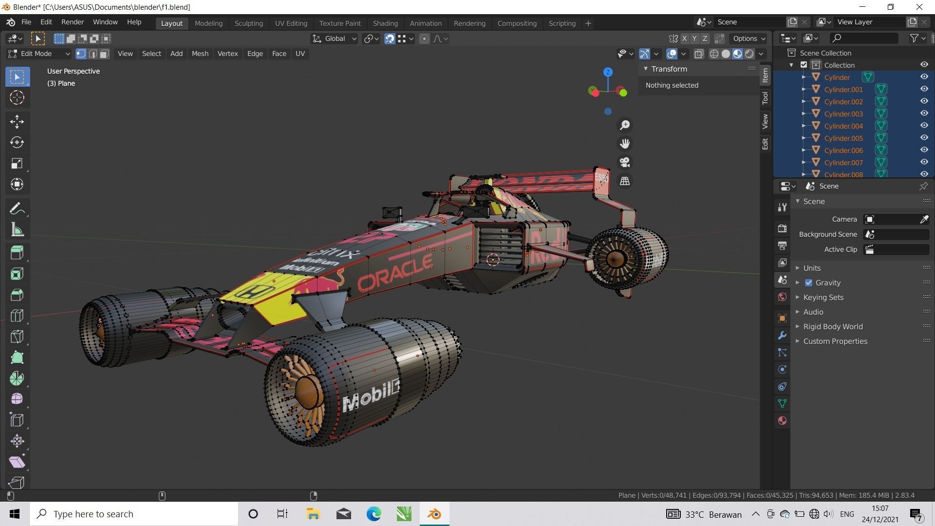 F1 scifi anti gravity Low-poly 3D model_18