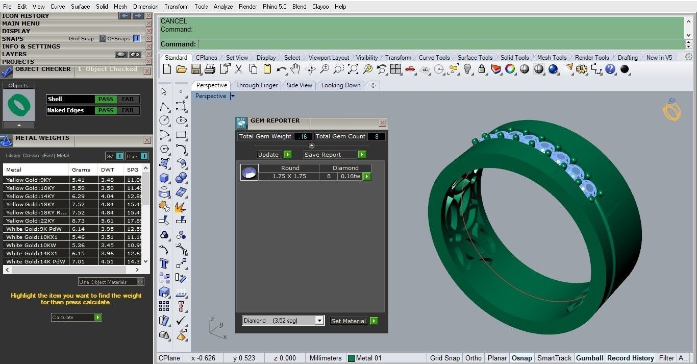 engagement ring 3D print model_3