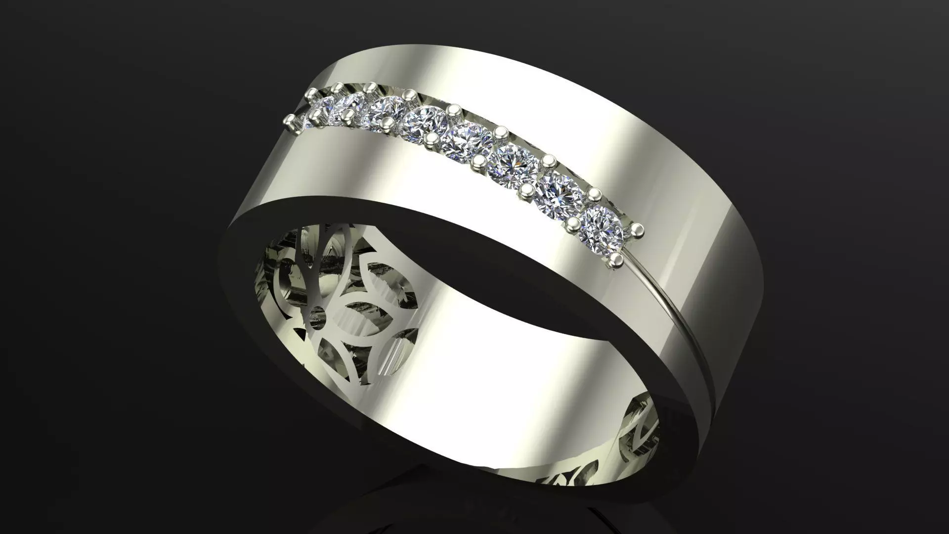 engagement ring 3D print model_0