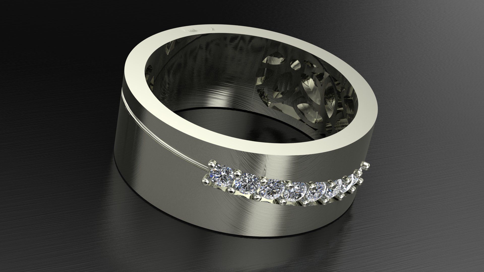 engagement ring 3D print model_1