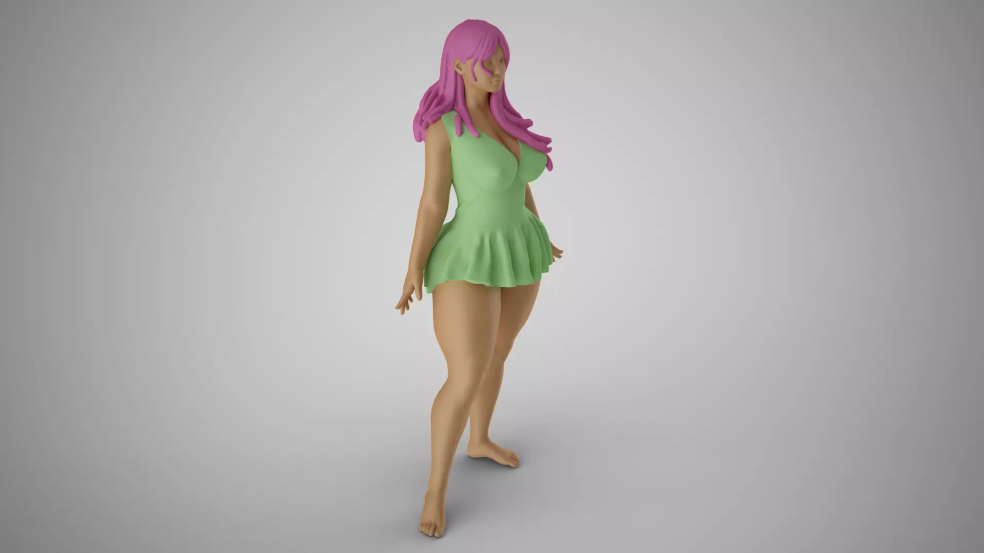 Pampered Girl 3D print model_0