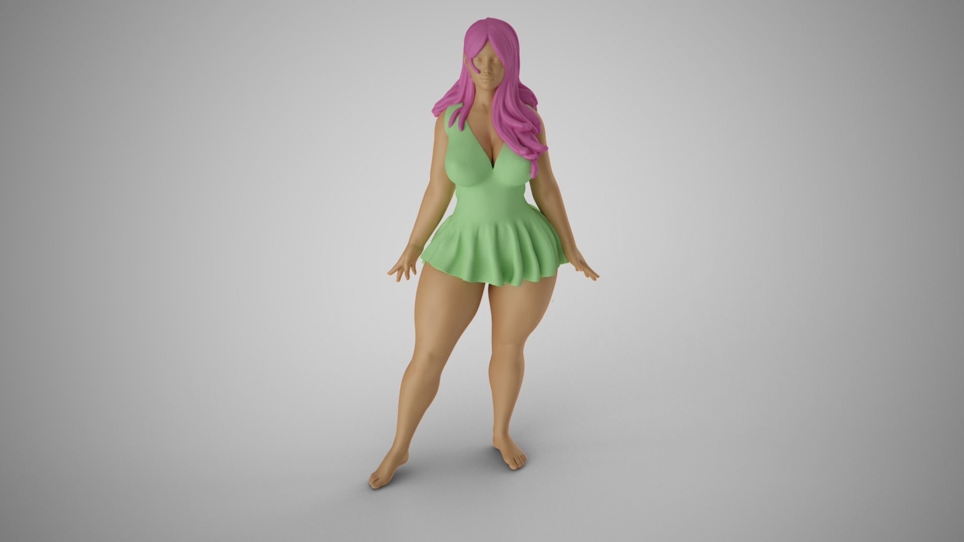 Pampered Girl 3D print model_4