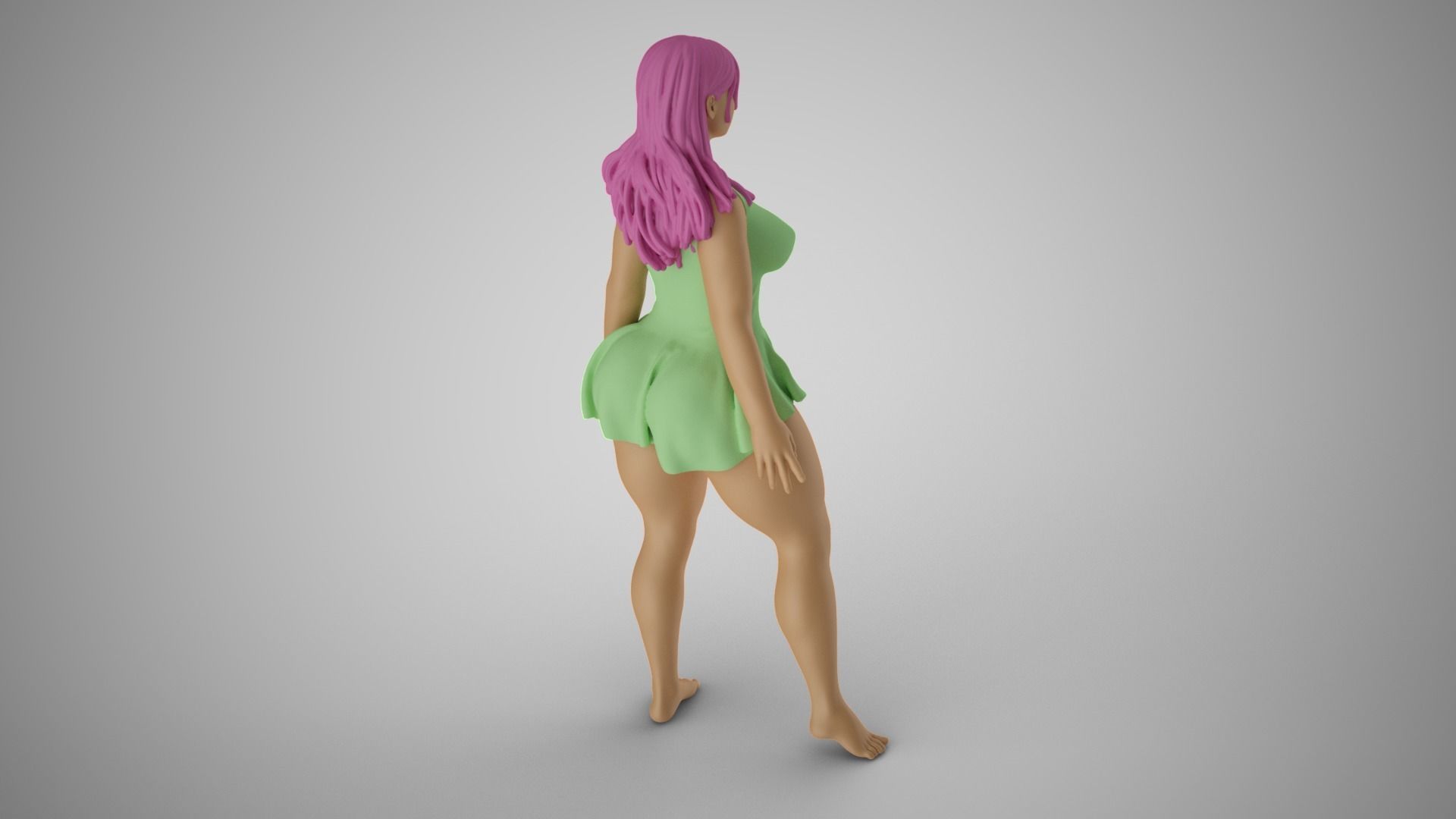 Pampered Girl 3D print model_9