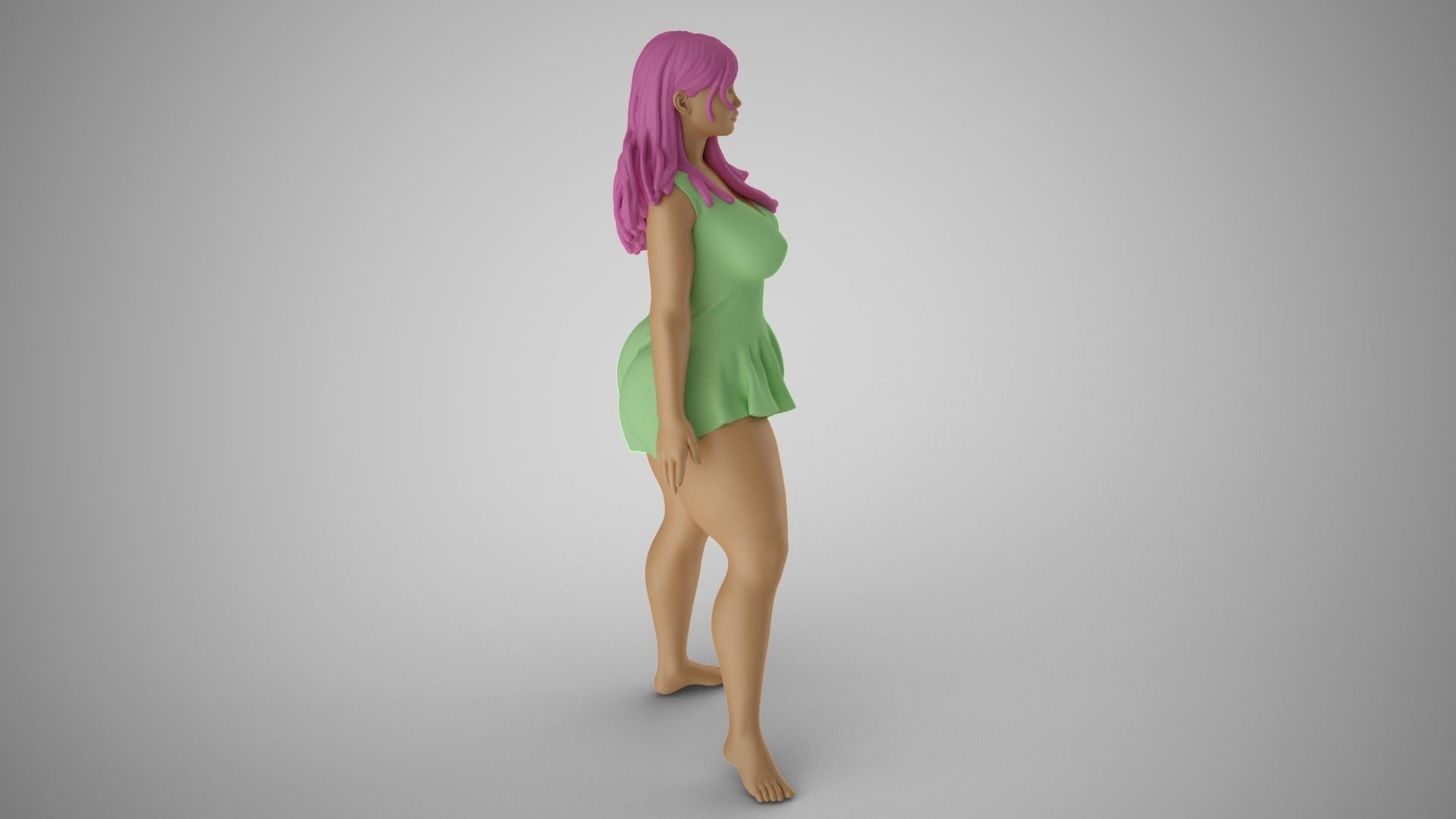 Pampered Girl 3D print model_10