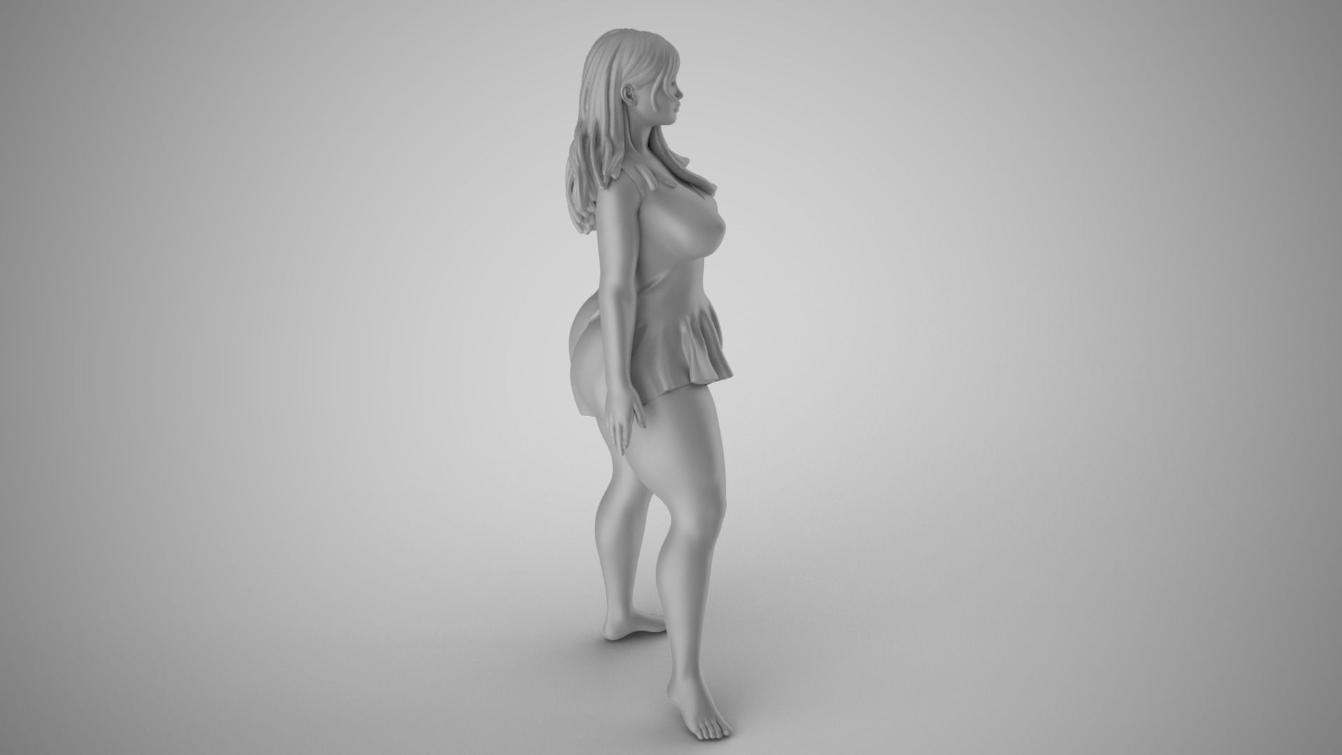 Pampered Girl 3D print model_1