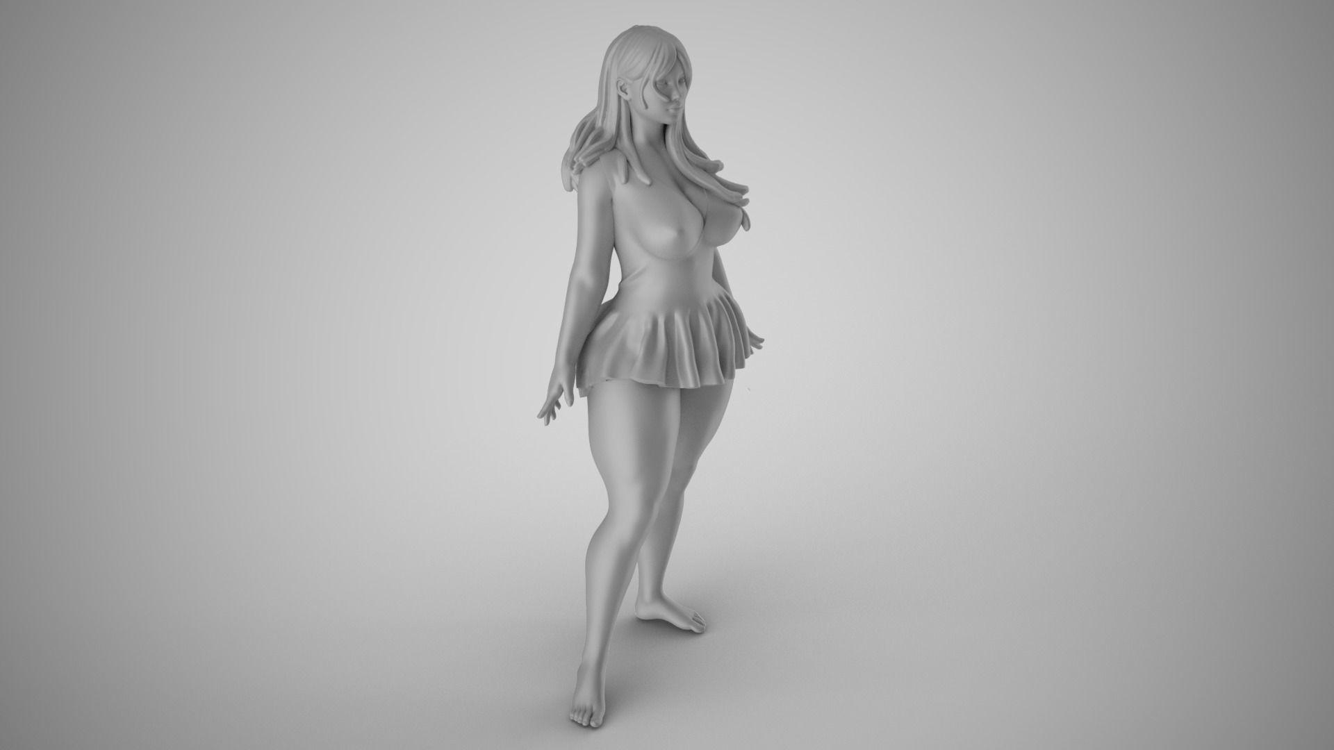 Pampered Girl 3D print model_2