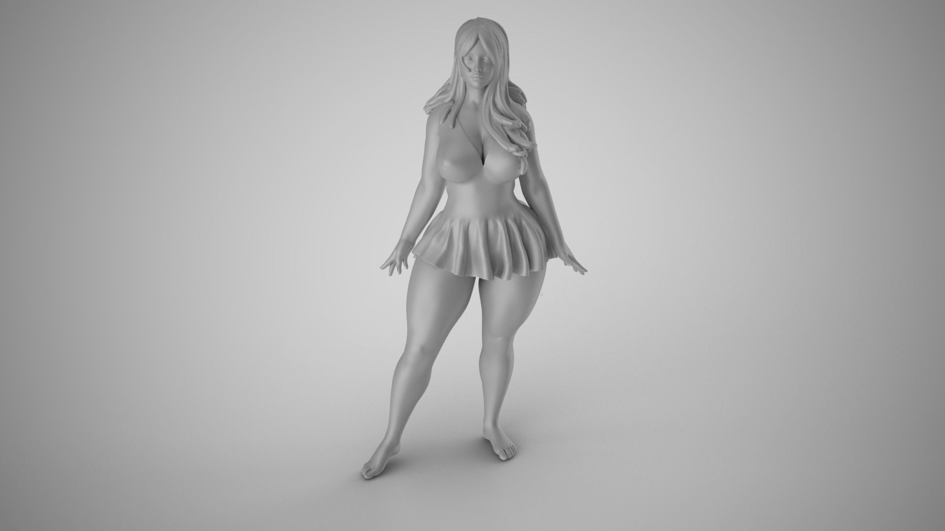 Pampered Girl 3D print model_3