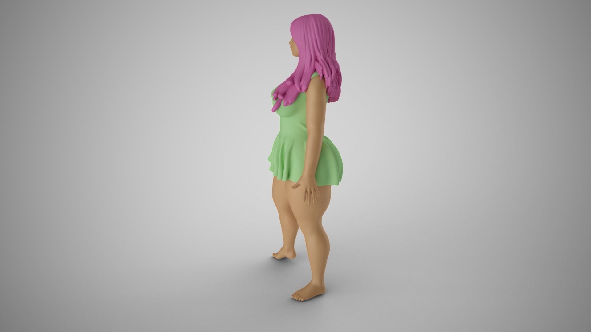 Pampered Girl 3D print model_6