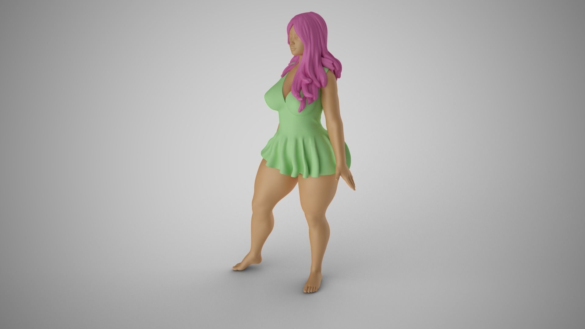 Pampered Girl 3D print model_5