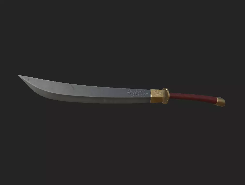 chinese sword Free low-poly 3D model